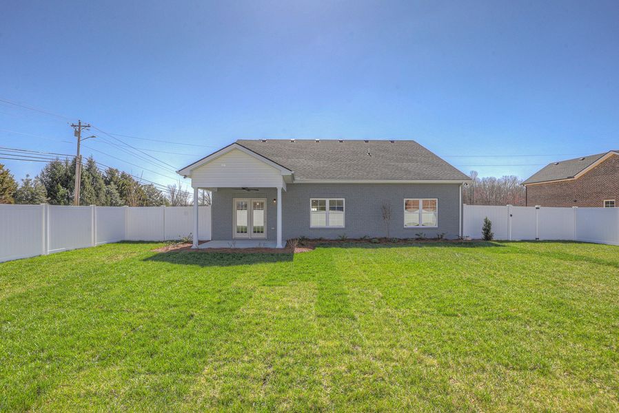 Exterior details and patio area of a home in Fox Run, Manchester (Image 4). Exterior details and patio area of a home in Fox Run, Manchester (Image 4).