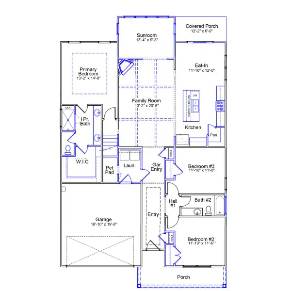 2D floor plan layout of this home in Scotts Hill Village, Wilmington, NC (Image 3). 2D floor plan layout of this home in Scotts Hill Village, Wilmington, NC (Image 3).