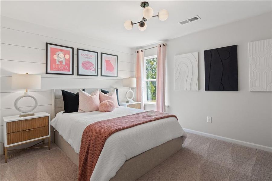 Furnished interior view inside a new home in Enclave at Evergreen, Fairburn (Image 37).