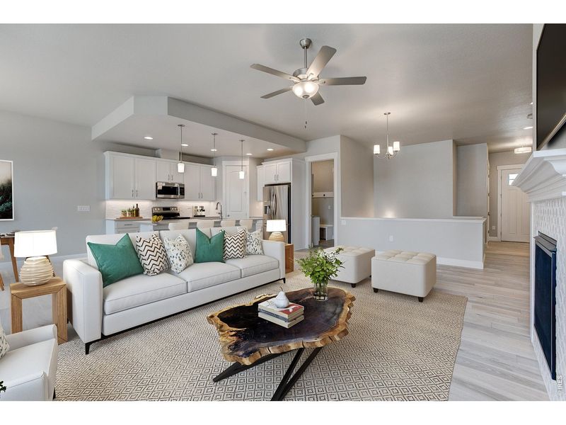 Furnished interior view inside a new home in Country Farms Village - The Cottages, Windsor (Image 3). Furnished interior view inside a new home in Country Farms Village - The Cottages, Windsor (Image 3).