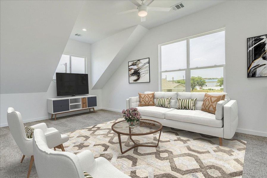 Loft for sitting area or game room Loft for sitting area or game room