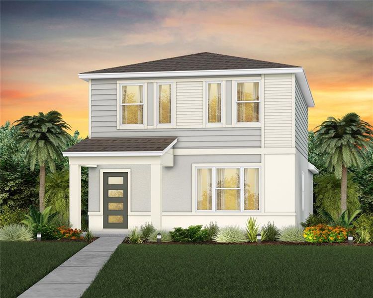 MD1 Exterior Design. Artistic rendering for this new construction home. Pictures are for illustrative purposes only. Elevations, colors and options may vary.