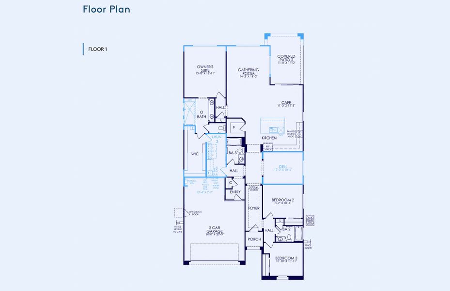 2D floor plan layout of this home in Foothills at Northpointe, Peoria, AZ (Image 4).
