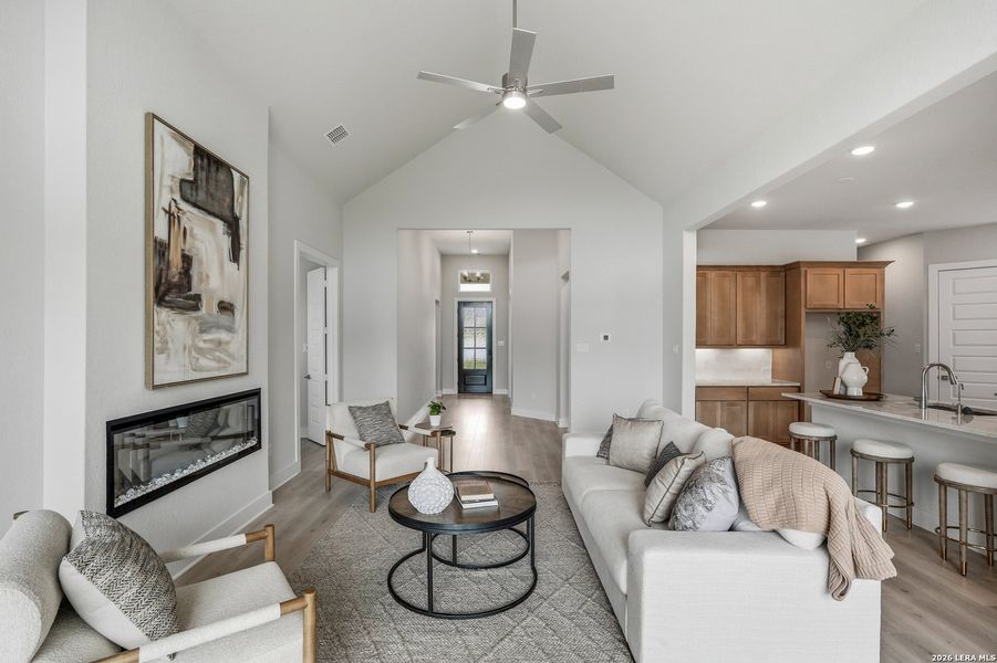 Furnished interior view inside a new home in Potranco Oaks, Castroville (Image 19).