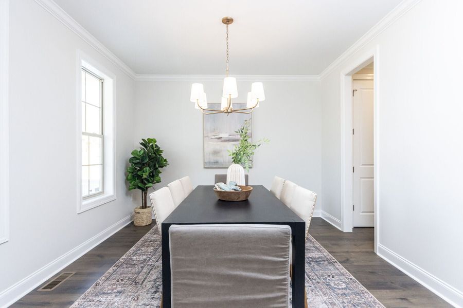 Representative furnished interior of a home built from the Azalea American Farmhouse by Homes by Dickerson in The View, Durham (Image 7).