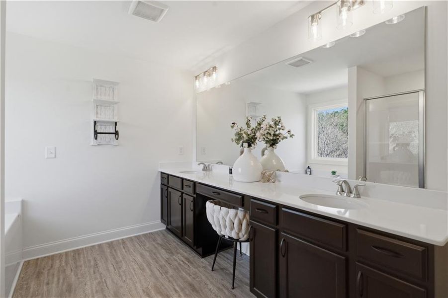 Furnished interior view inside a new home in , Dallas (Image 43).