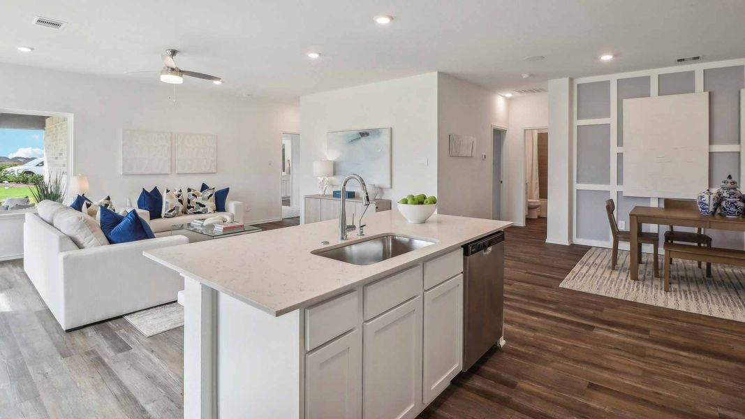 Furnished interior view inside a new home in Sunterra, Katy (Image 15).