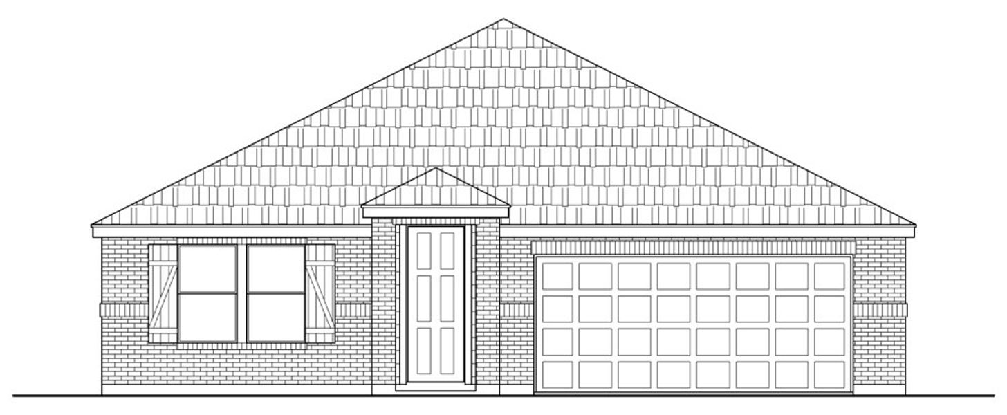 Representative rendering of the exterior for the 1549 by Texas Homes (Image 4).