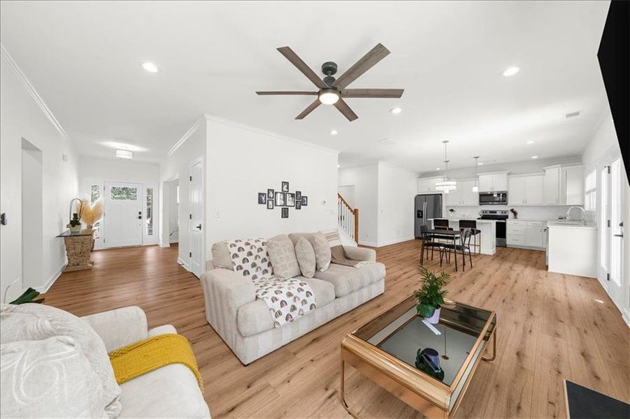 Furnished interior view inside a new home in , Cleveland (Image 12).