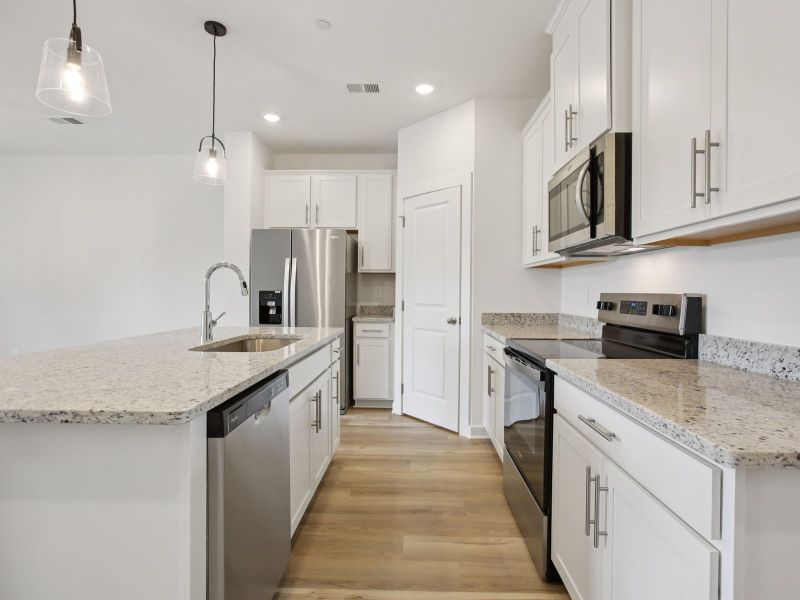 Furnished interior view inside a new home in Cedarcrest Townhomes, Fairview (Image 4).