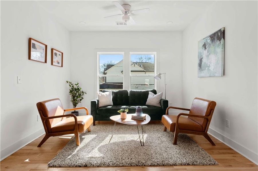 Furnished interior view inside a new home in , Atlanta (Image 10).