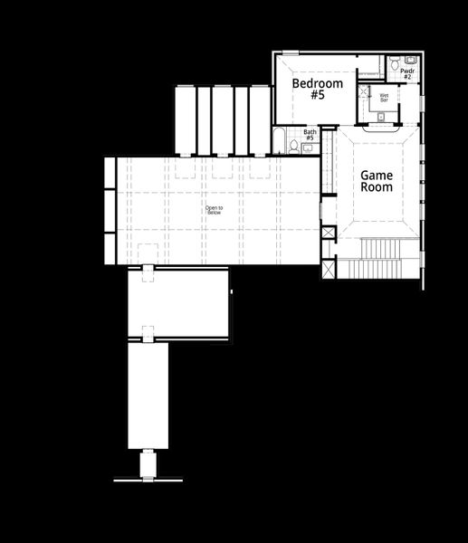 2D floor plan layout for the 4963 by Huntington Homes in Mustang Lakes - 100ft Lots, Celina, TX (Image 3). 2D floor plan layout for the 4963 by Huntington Homes in Mustang Lakes - 100ft Lots, Celina, TX (Image 3).