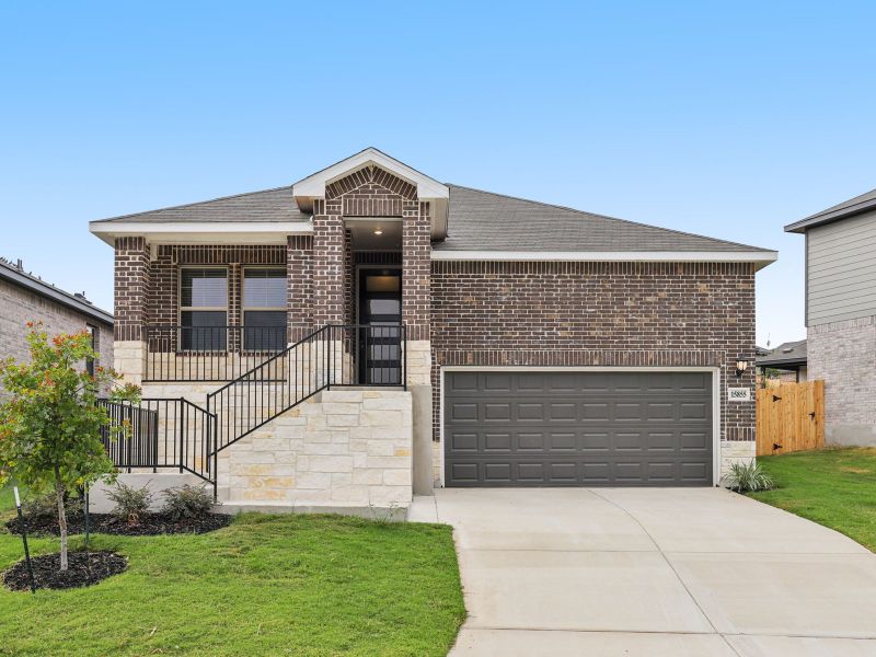Front elevation C of a Briscoe in a Meritage Homes community. Front elevation C of a Briscoe in a Meritage Homes community.