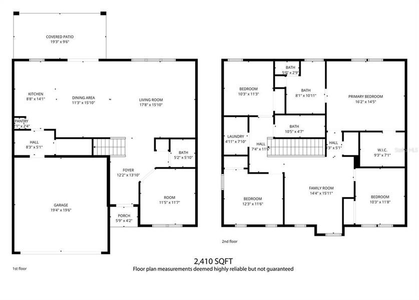 2D floor plan layout of this home in Marion Ranch, Ocala, FL (Image 7).
