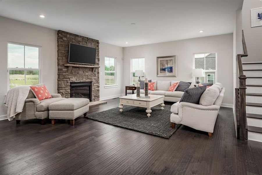 Representative furnished interior of a home built from the York by Ryan Homes in Windsor Estates, Walhalla (Image 6).