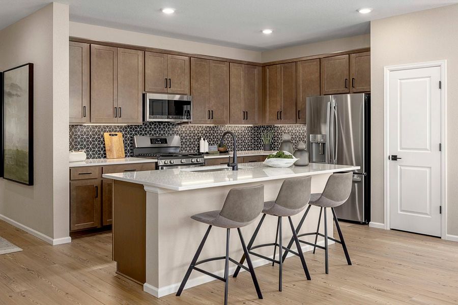 Representative furnished interior of a home built from the 1818 Modeled by KB Home in Brighton Crossings, Brighton (Image 6).