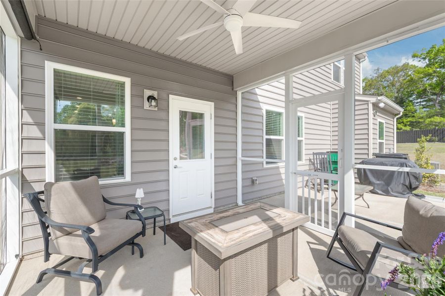The additional patio area offers even more space. Great for a cookout!