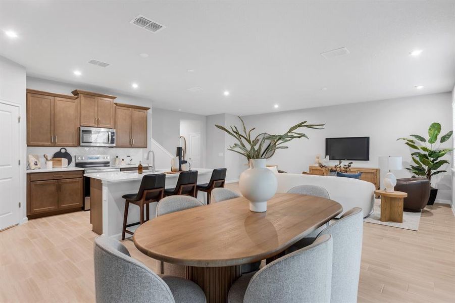 Furnished interior view inside a new home in Pendleton at Chapel Crossings, Wesley Chapel (Image 15). Furnished interior view inside a new home in Pendleton at Chapel Crossings, Wesley Chapel (Image 15).