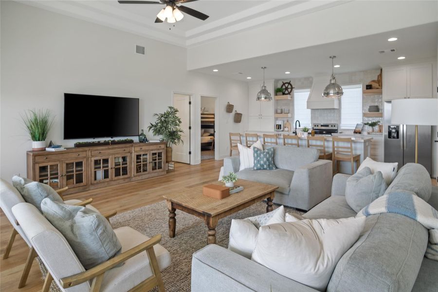 Furnished interior view inside a new home in , Crystal Beach (Image 11). Furnished interior view inside a new home in , Crystal Beach (Image 11).