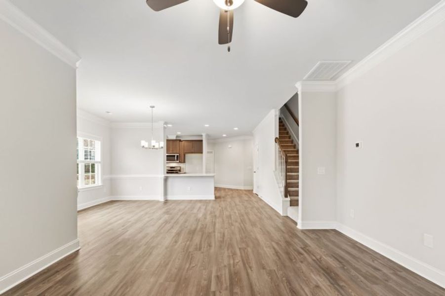 Spacious, unfurnished interior of a new home in Weybridge, Burlington (Image 33). Spacious, unfurnished interior of a new home in Weybridge, Burlington (Image 33).