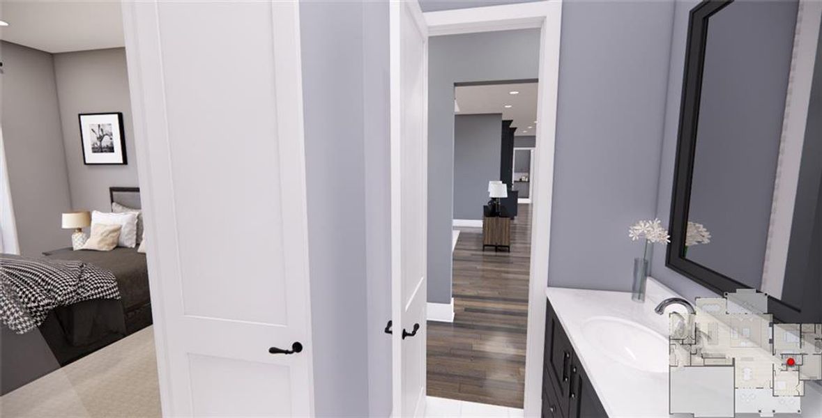 Furnished interior view inside a new home in , Ellijay (Image 27).