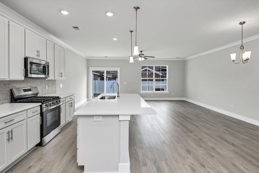 Furnished interior view inside a new home in Lake Carolina Townhomes, Columbia (Image 10).