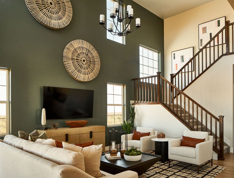 Representative furnished interior of a home built from the Ridgway by Taylor Morrison in Dawson Trails Town Collection, Castle Rock (Image 8).