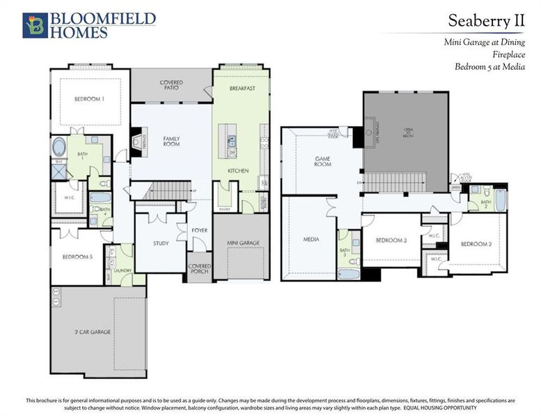 2D floor plan layout of this home in Mockingbird Heights Classic 60, Midlothian, TX (Image 3).