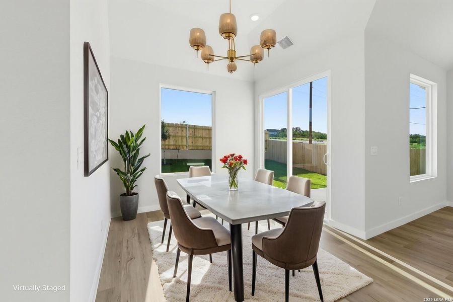Furnished interior view inside a new home in The Meadows at Hunters Ranch, San Antonio (Image 13).