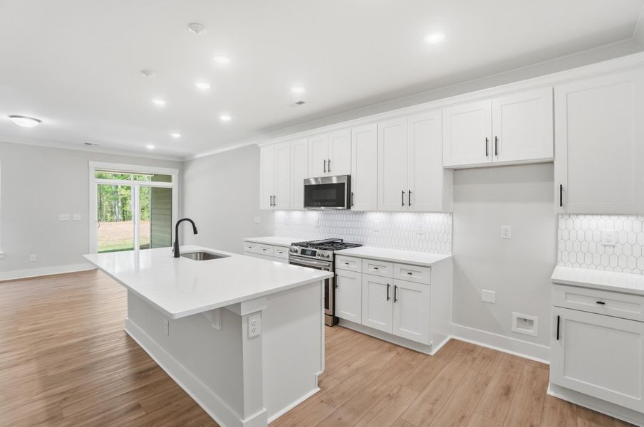 Furnished interior view inside a new home in Blythe Mill Townhomes, Waxhaw (Image 8).