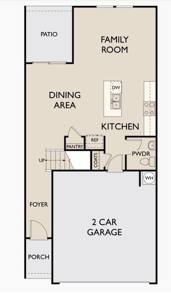 2D floor plan layout for the Echo by Starlight Homes in Kendall Grove, McDonough, GA (Image 6).