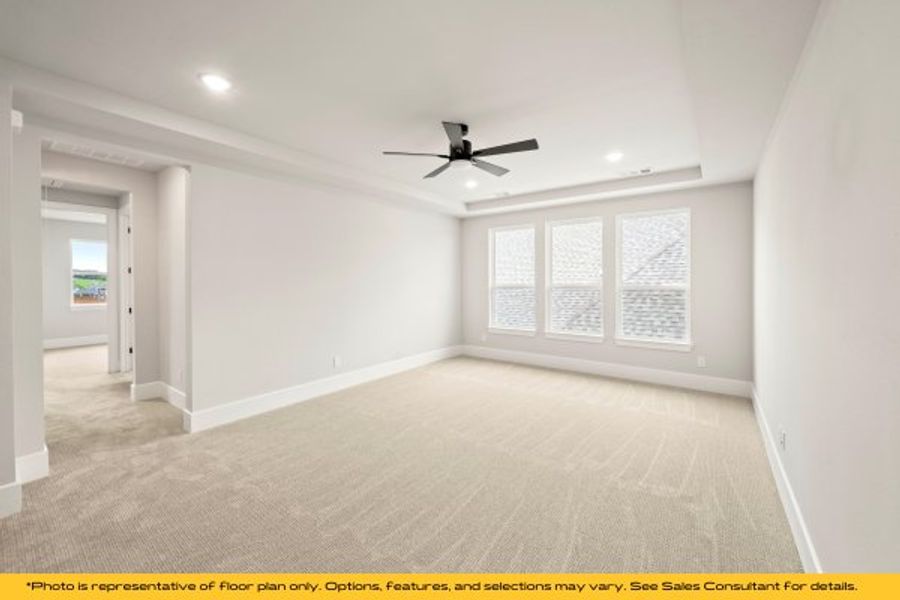 Representative unfurnished interior of a home built from the Aspen by Stonefield Homes in Heath Golf and Yacht Club, Rockwall (Image 49).