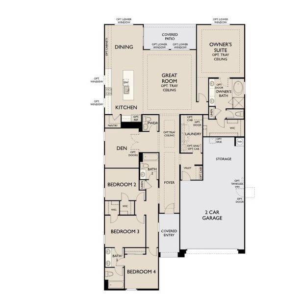 2D floor plan layout for the Jade by Ashton Woods in Expedition at Destination, Mesa, AZ (Image 1).