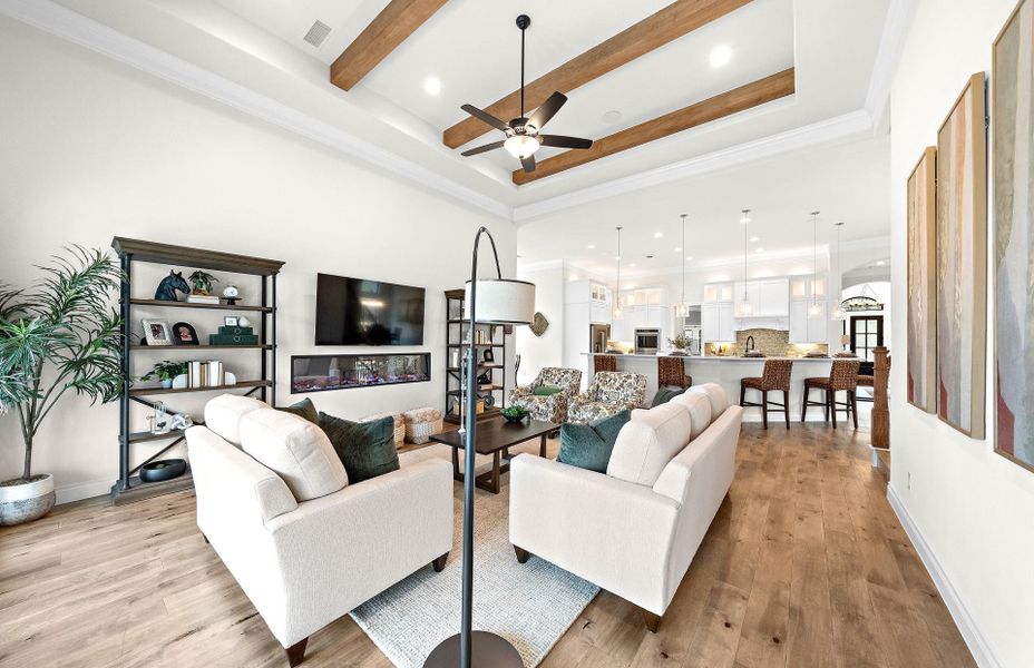 Furnished interior view inside a new home in The Woodlands Hills 65′, Willis (Image 15).
