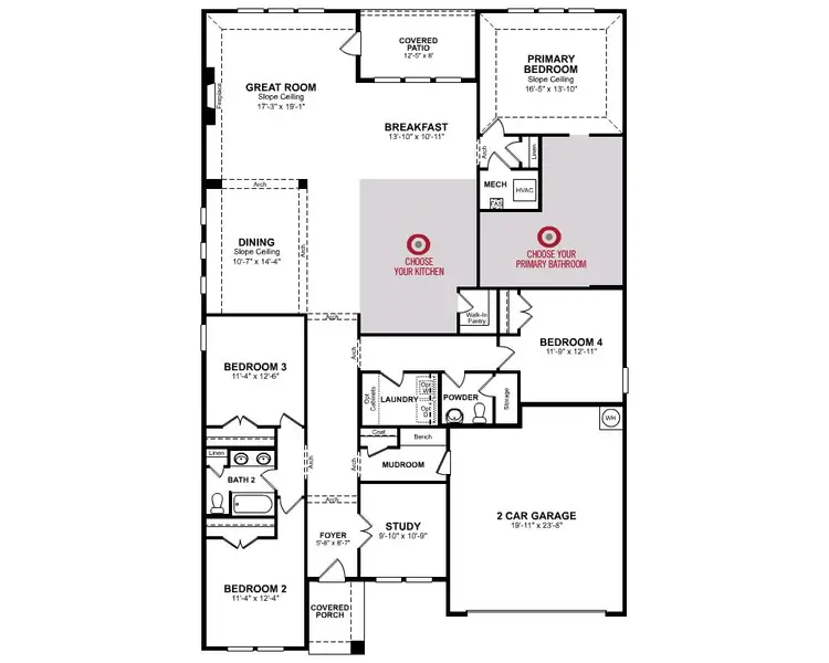 2D floor plan layout of this home in Lovers Landing, Forney, TX (Image 3). 2D floor plan layout of this home in Lovers Landing, Forney, TX (Image 3).