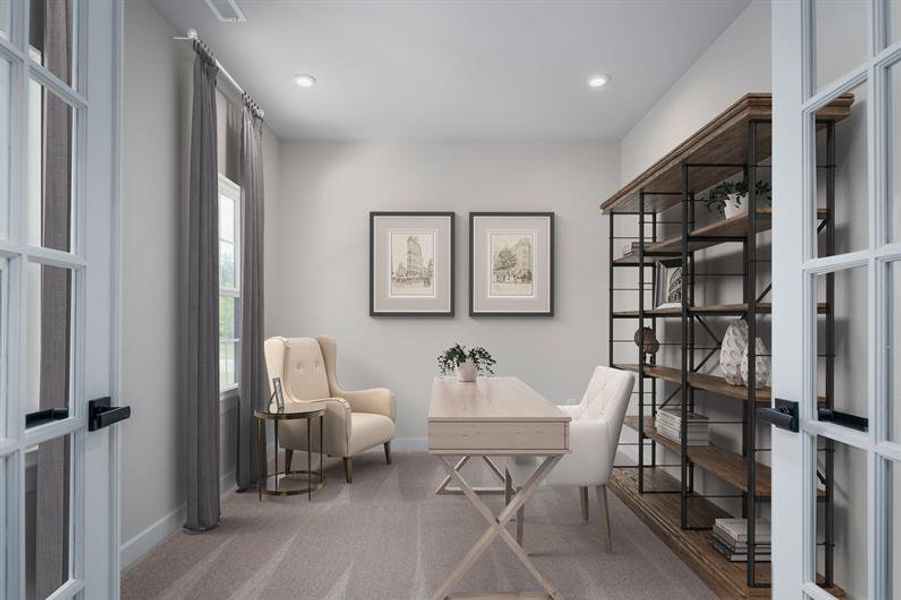Representative furnished interior of a home built from the Anderson by Ryan Homes in Arden Woods Estates, Greenville (Image 6).