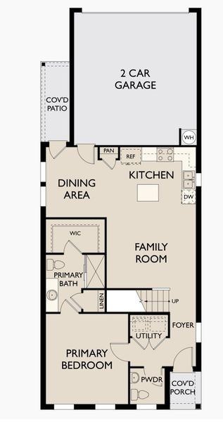 2D floor plan layout for the Keele by Starlight Homes in Hawks Run, Kissimmee, FL (Image 3).