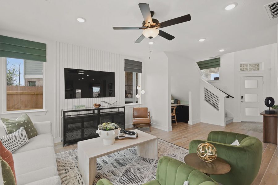 Representative furnished interior of a home built from the Rosewood by Chesmar Homes in Bridgeland, Elgin (Image 3).