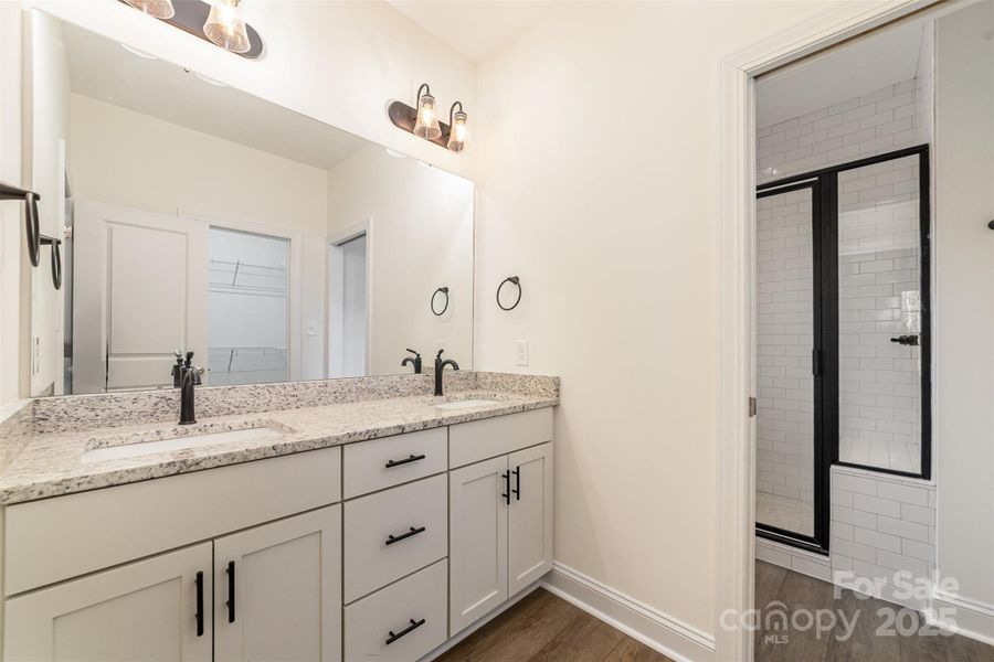 Primary bathroom - granite countertop