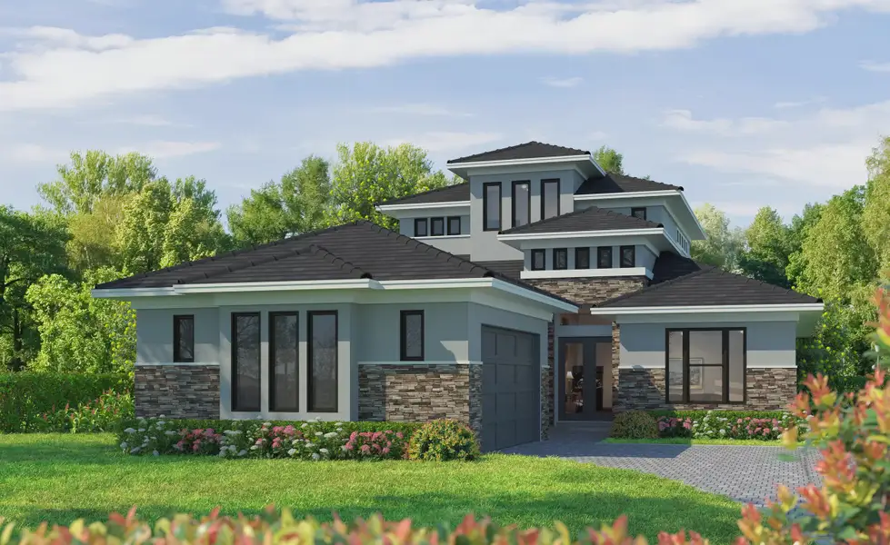 Representative exterior photo of a completed home built from the Avina II by ICI Homes in Oasis at Hammock Dunes, Palm Coast, FL (Image 4). Representative exterior photo of a completed home built from the Avina II by ICI Homes in Oasis at Hammock Dunes, Palm Coast, FL (Image 4).