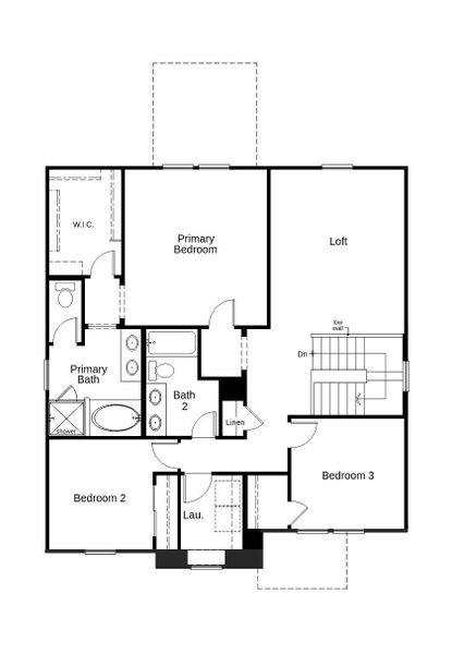 2D floor plan layout of this home in Dobbins Manor Traditions, Phoenix, AZ (Image 4).
