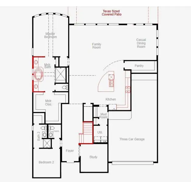 2D floor plan layout of this home in Coastal Point, League City, TX (Image 2). 2D floor plan layout of this home in Coastal Point, League City, TX (Image 2).