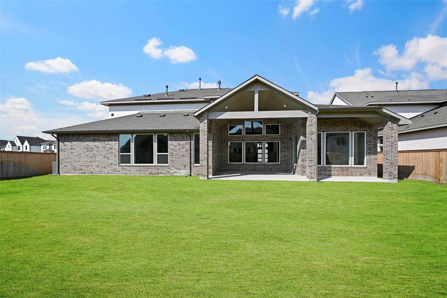 Exterior details and patio area of a home in Bridgeland 80′, Cypress (Image 16). Exterior details and patio area of a home in Bridgeland 80′, Cypress (Image 16).