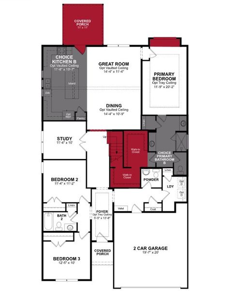 2D floor plan layout of this home in Somerset, Myrtle Beach, SC (Image 3).