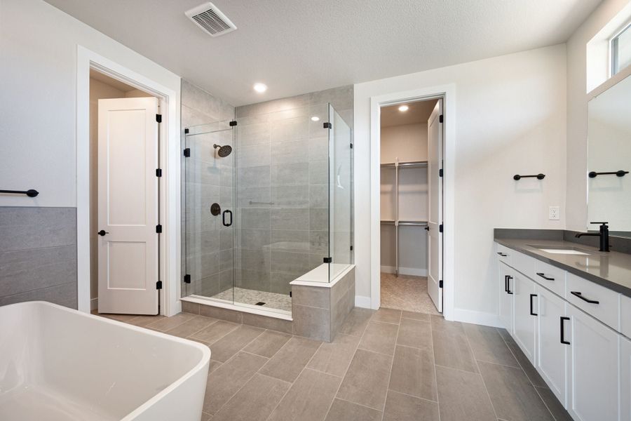 Furnished interior view inside a new home in Kitchel Lake at Serratoga Falls, Timnath (Image 6).