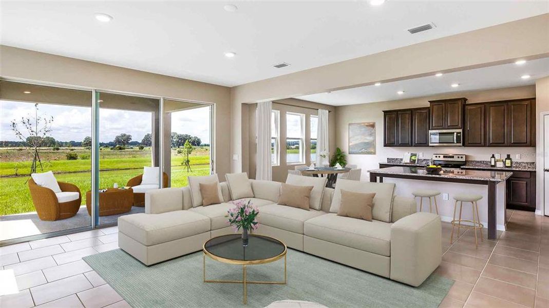 Furnished interior view inside a new home in Hammock at Two Rivers, Zephyrhills (Image 14).