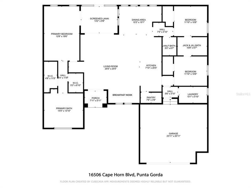 2D floor plan layout of this home in , Punta Gorda, FL (Image 3).