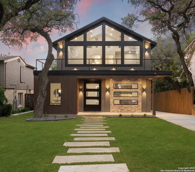 Front exterior of a new home in , Alamo Heights, TX, highlighting curb appeal (Image 1). Front exterior of a new home in , Alamo Heights, TX, highlighting curb appeal (Image 1).