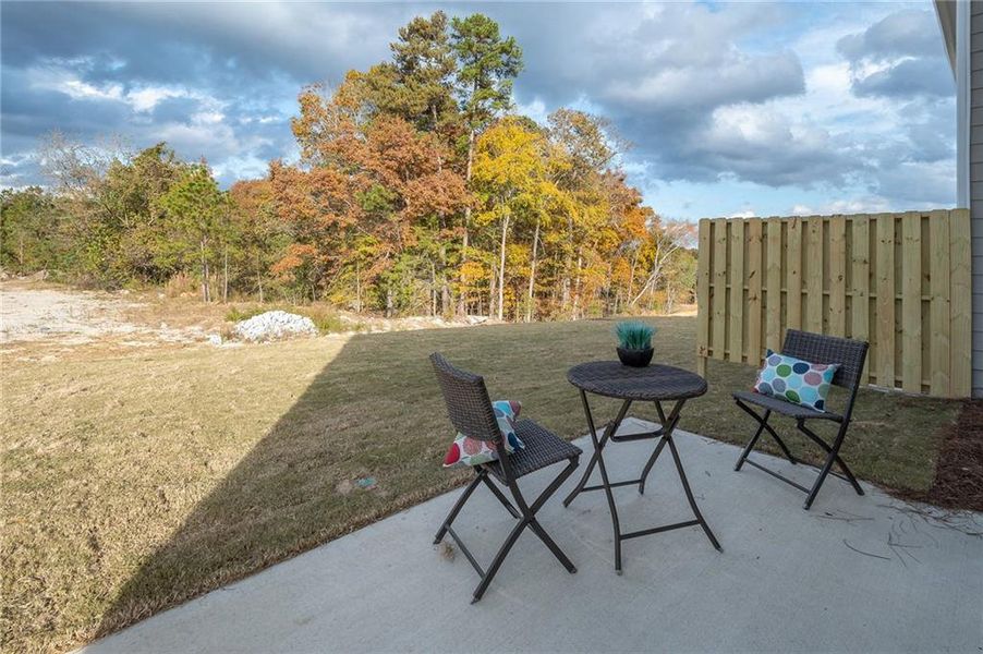 Exterior details and patio area of a home in Creekside Village, Lithonia (Image 4). Exterior details and patio area of a home in Creekside Village, Lithonia (Image 4).