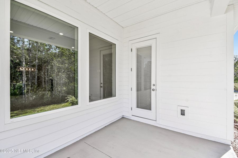 Exterior details and patio area of a home in Seabrook Village 40' Front Entry, Nocatee (Image 3).